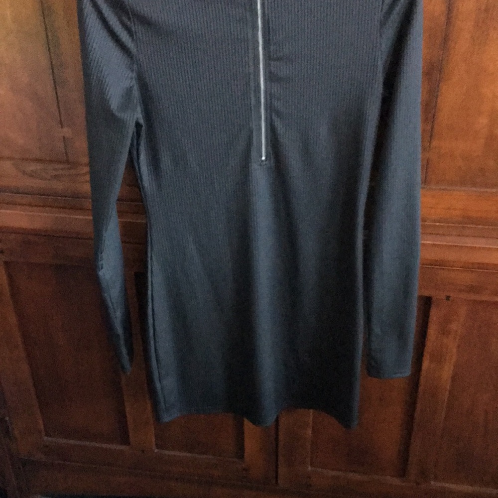 Black Ribbed Dress - Picture 3 of 5